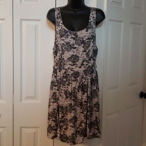 H&M DIVIDED corset side waist dress - floral EUC